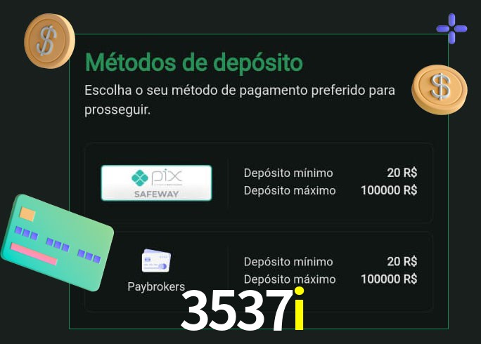 O cassino 3537i oferece uma grande variedade de métodos de pagamento